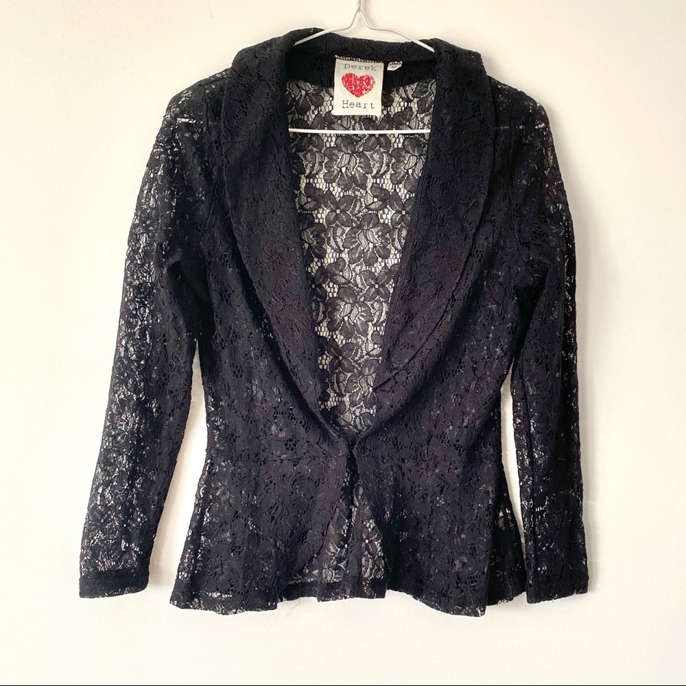 Black Lace Blazer Size M
